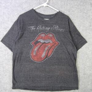 Rolling Stones Shirt Mens Extra Large Black Graphic Rock Band Tee Concert Tour